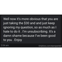 Dainty Wilder OnlyFans 21-03-19 124532325-01 Just a friendly reminder to not do this. Anyone who repeatedly messages me(..) 626x331-6rhe8qOm.jpg